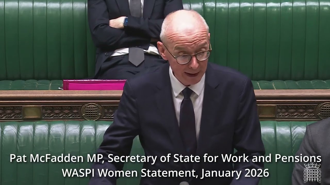 January 2026 -  Government&rsquo;s latest announcement on WASPI WOmen compensation