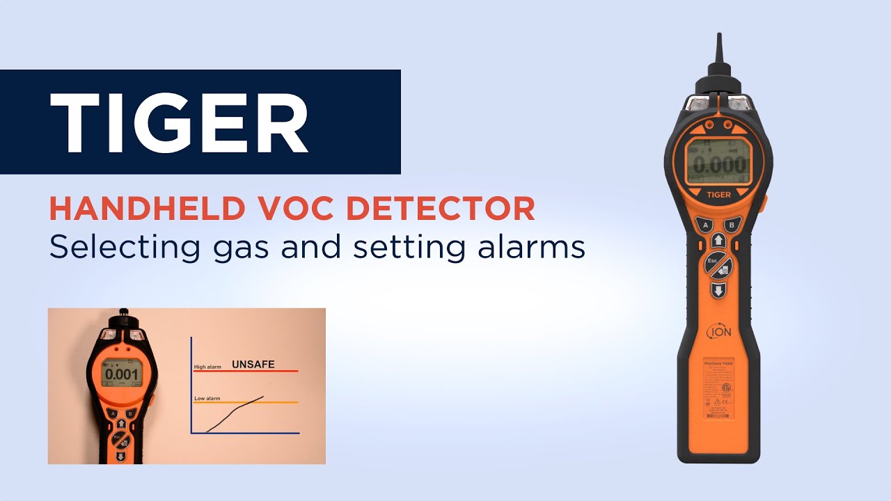 How to select gases and alarms on Tiger handheld VOC detectors