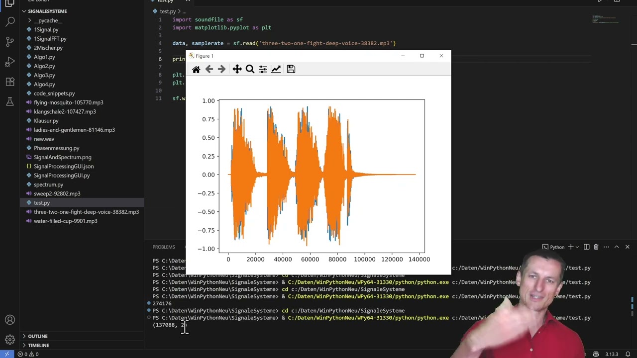 Signale und Systeme - Digitale Signalverarbeitung - Umgang mit Audiodateien in Python