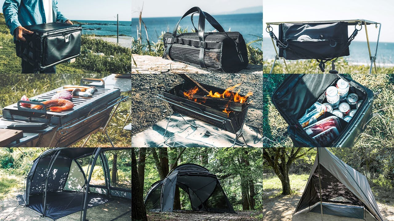 【夏キャンプ道具】クーラー・焚火台BBQコンロ・ペグケース・グランドシート…全７種!!