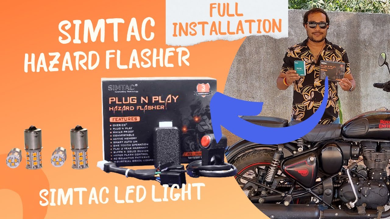 SIMTAC HAZARD FLASHER | FOR CLASSIC 350 BS6 | SIMTAC FLASHER V6.0