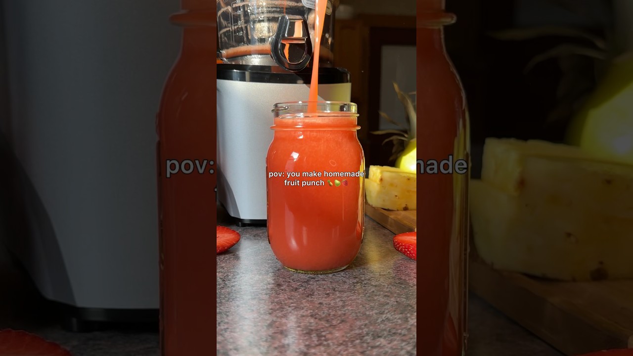 Homemade Fruit Punch 🍍🍐🍓 #growyourown #fruitpunch #juiceforhealth #ytshorts