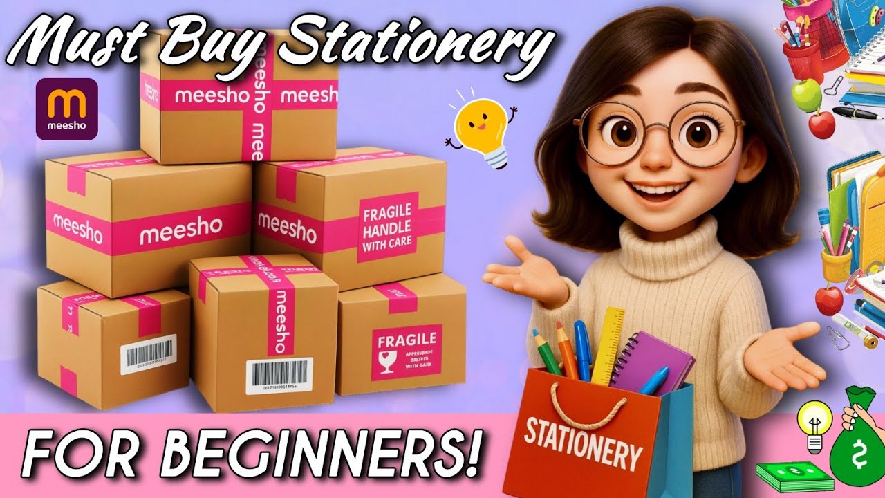 Cutest Meesho Stationery Haul 🛍️ | Must Buy for Students & Crafters!