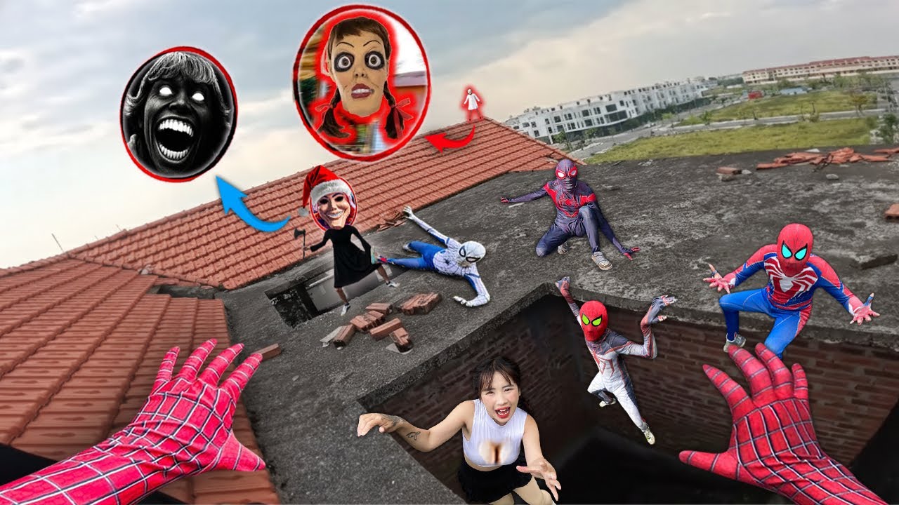 7 SPIDERMAN Vs SMILING WOMAN REAL LIFE ESCAPE 37.0 (Horror Parkour Pov Short) | Epic POV