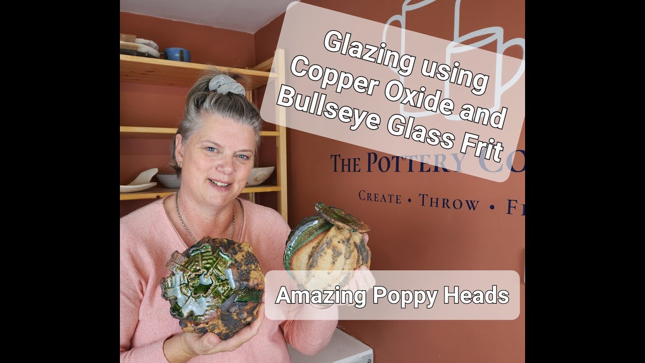 Kiln Opening: Sculptural Poppy Heads using Copper Oxide and Bullseye Glass Frit (Pottery Tutorial)