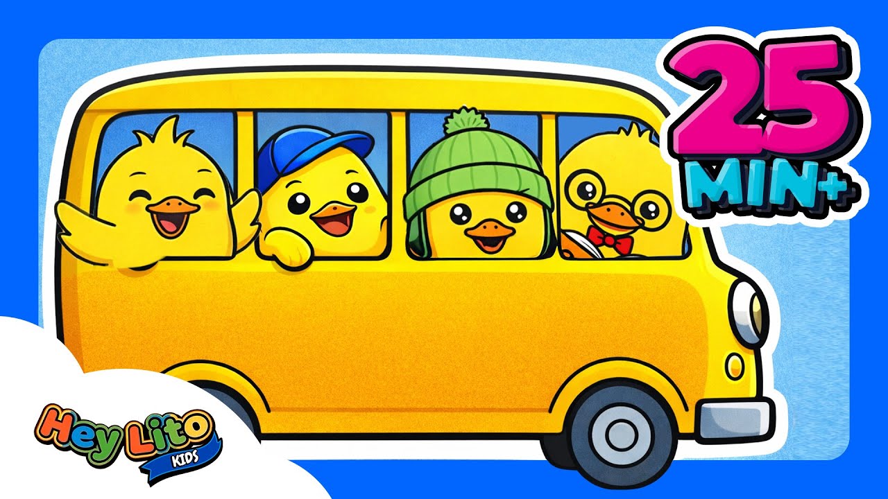 Five Little Ducks & More Nursery Rhymes | 25 Min Compilation | Hey Lito Kids