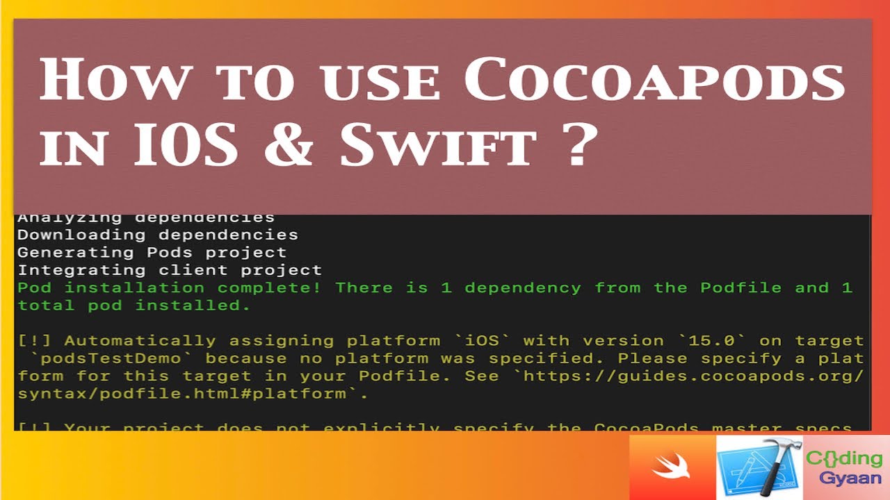 How to use Cocoapods in iOS | Use Cocoapods in Xcode 13,14 | iOS tutorial for beginners in hindi