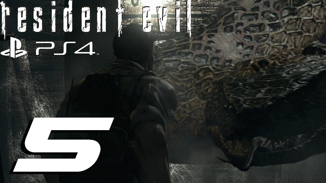 Resident Evil HD Remaster (PS4) - Chris Walkthrough Part 5 - Yawn Boss & Rebecca Gameplay