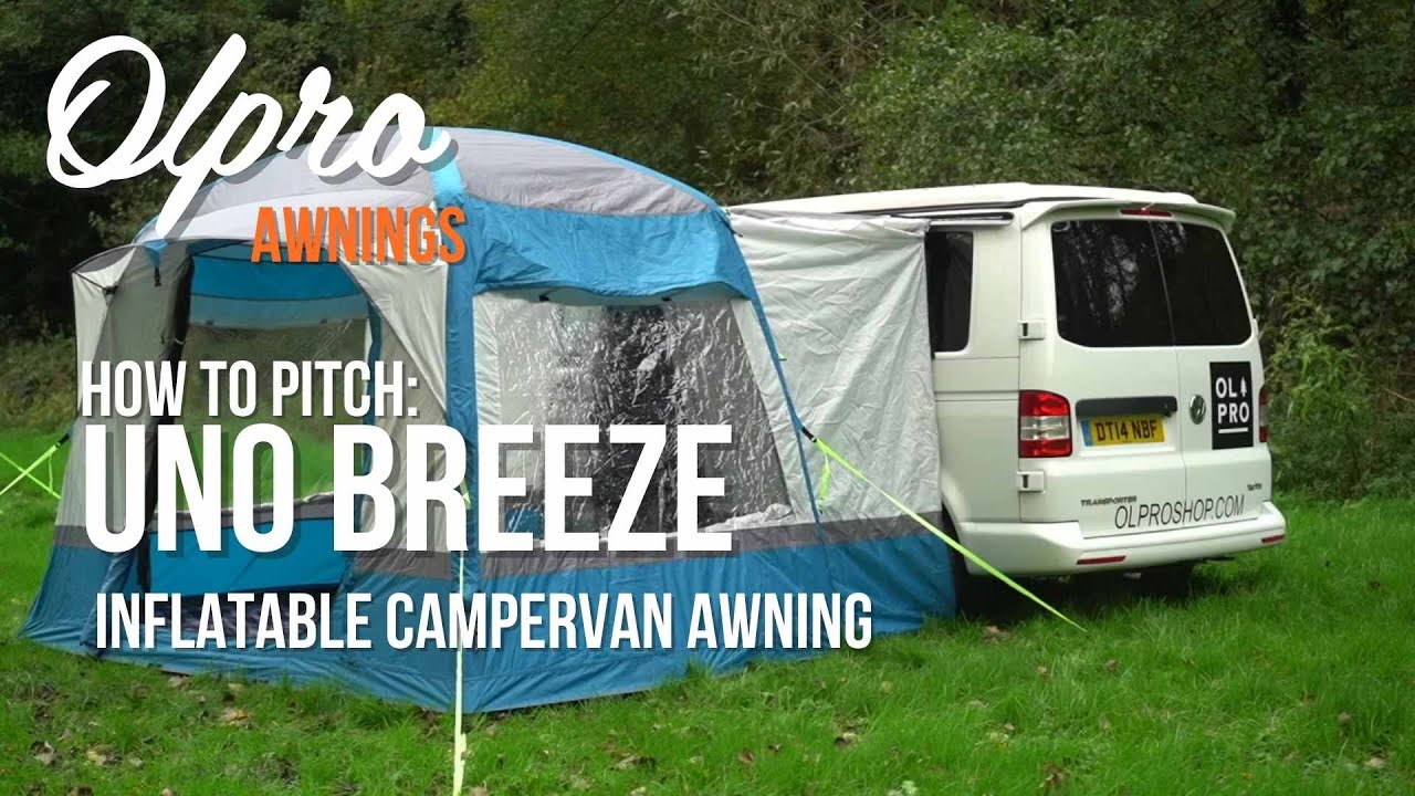 OLPRO | How to Pitch The Uno Breeze Inflatable Campervan Awning