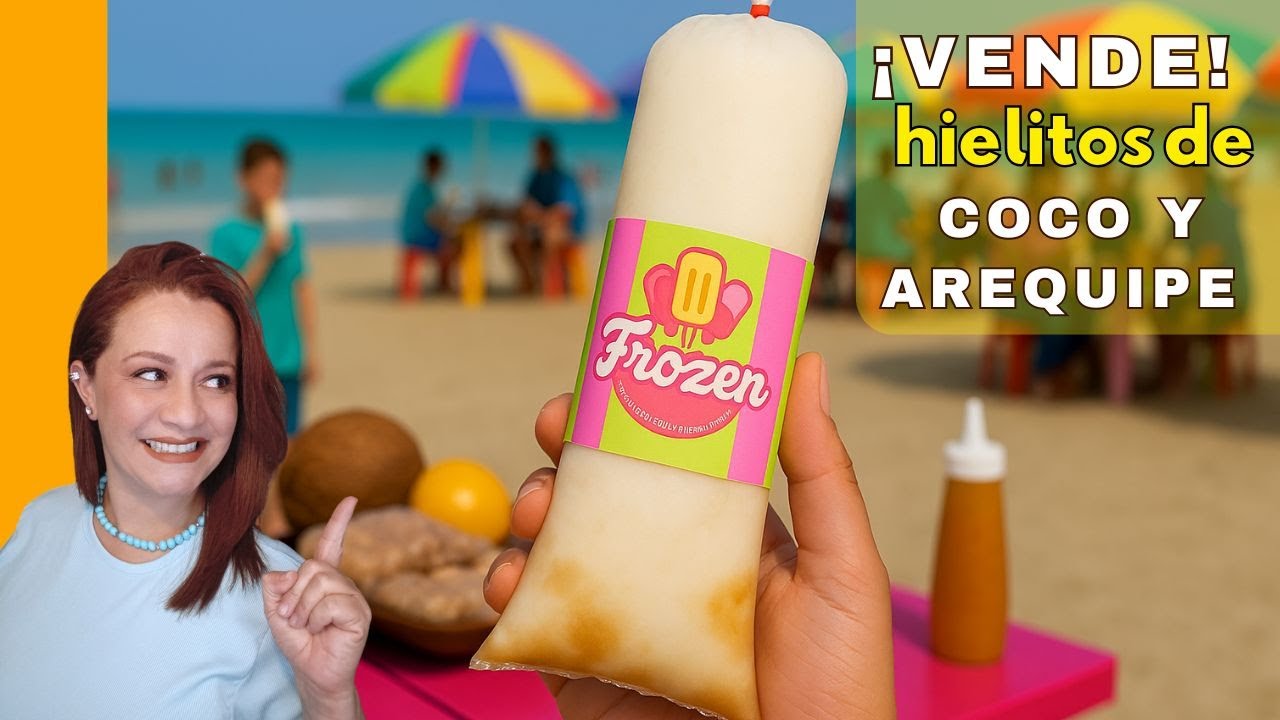 🔴 Cómo Preparar HELADOS BOLIS de COCO y AREQUIPE 🌴 Receta CREMOSA para VENDER desde Casa 💰❄️