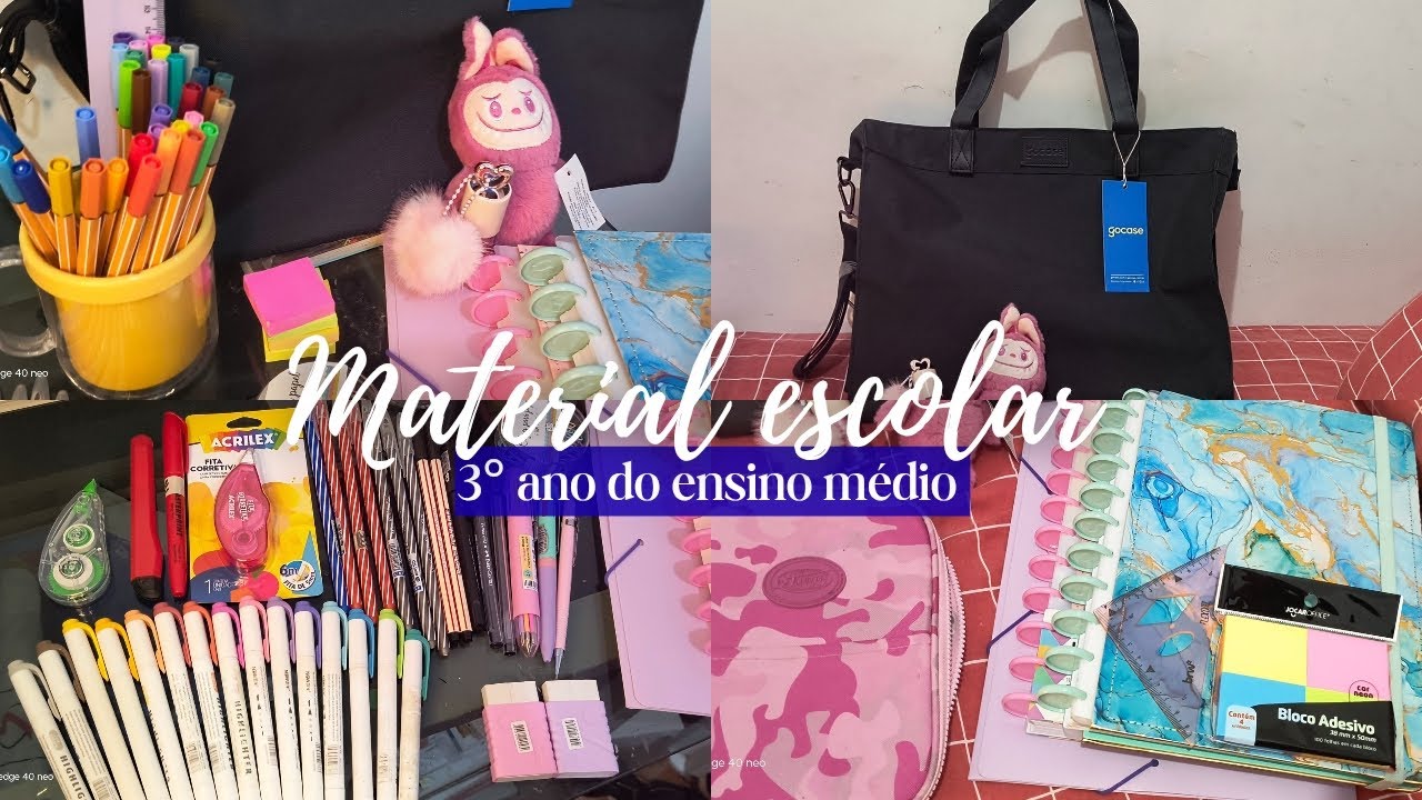 Meu Material escolar 2026✨📚|| 3° ano do ensino médio + minha Tote daily Gocase!