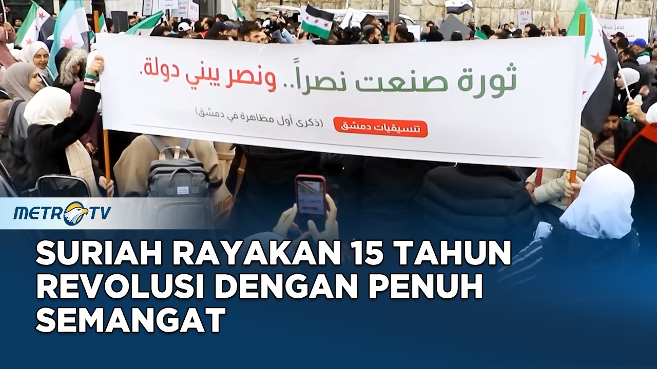 Ribuan Warga Damaskus Rayakan 15 Tahun Revolusi Suriah
