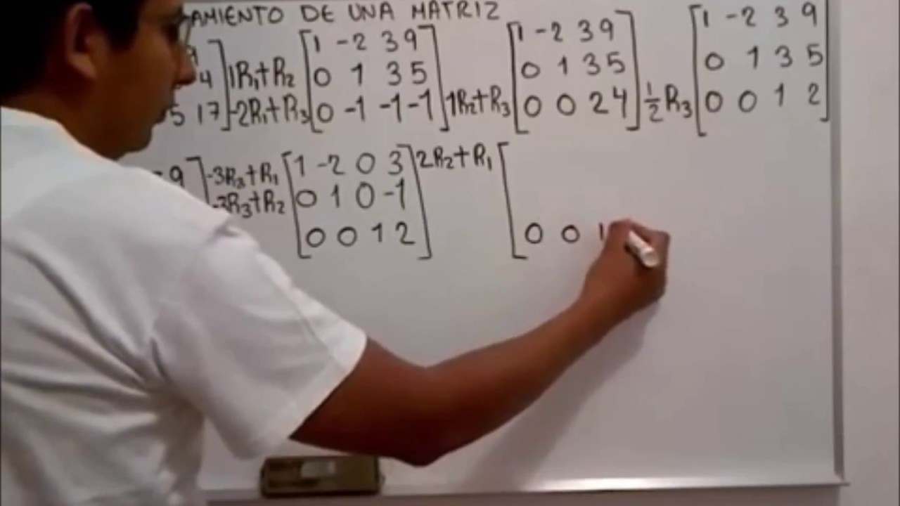 matriz escalonada reducida