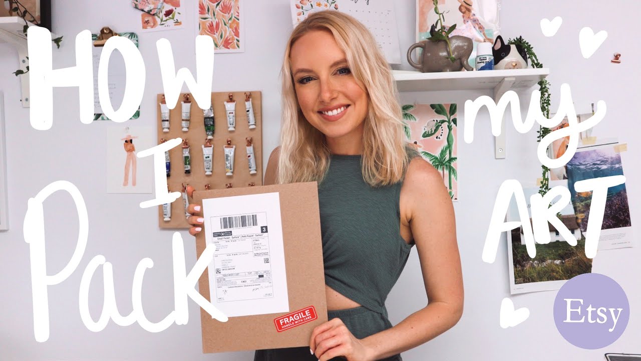 How I pack my art prints for shipping / Eco-friendly packaging 🌿