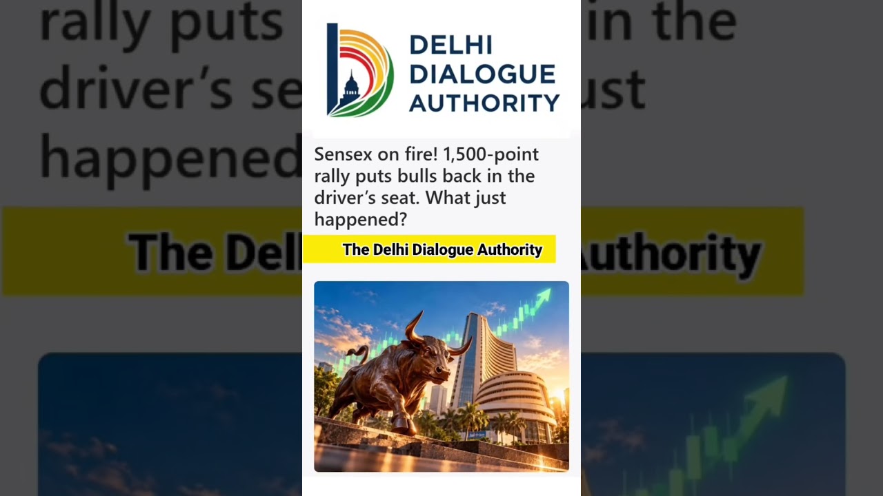 Sensex on fire! 1,500-point rally puts bulls back in the driver&rsquo;s seat. What just happened? #shorts