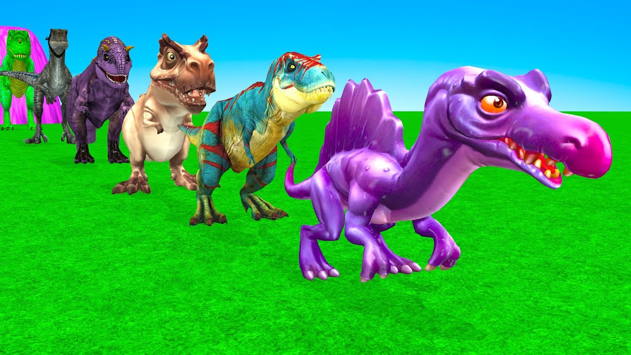 Long Slide Game with Cow Elephant Gorilla Hippopotamus Tiger 3d Animal Game Funny 3d Animals