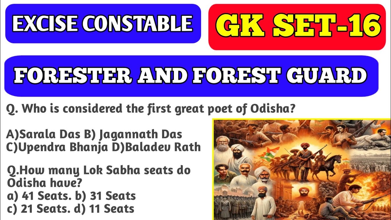 Excise Constable | Forester | Forest Guard GK Class 2026 🔥 Top Important Questions & Answers