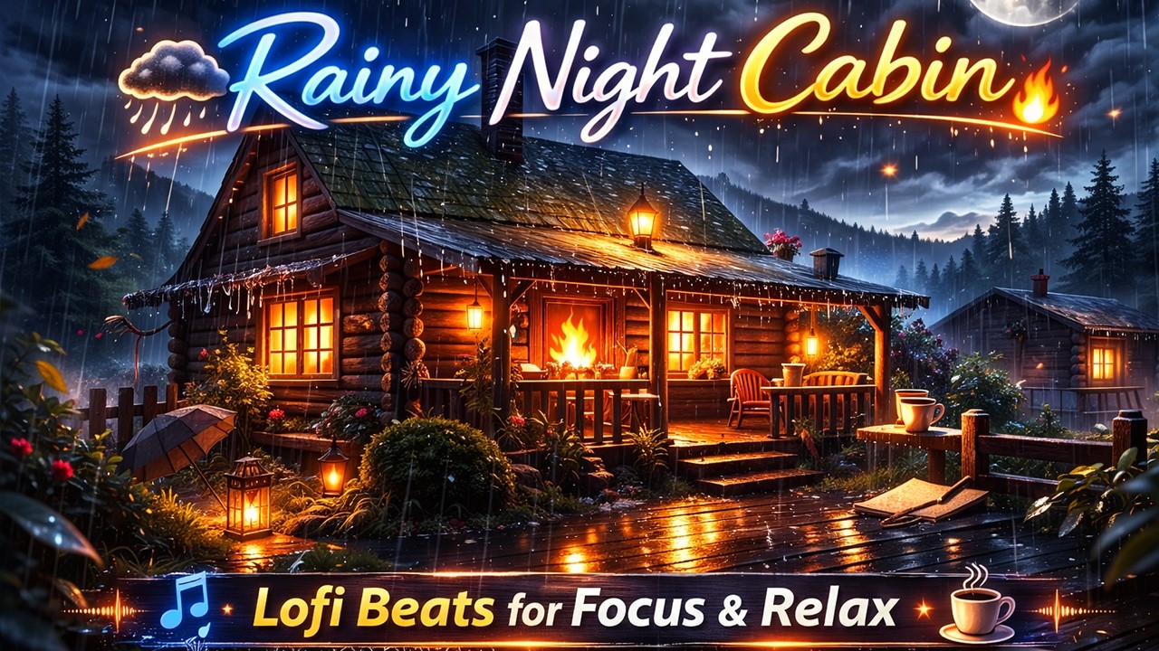Warm Cabin Rain — Lofi for Work, Reading & Calm Focus / Calming Music For Classroom