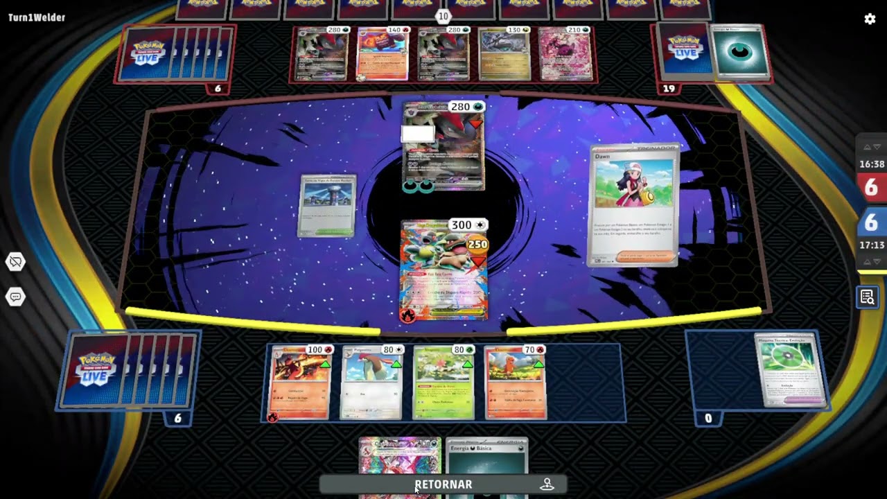Zoro com 1931 de ranking no PTCG Live