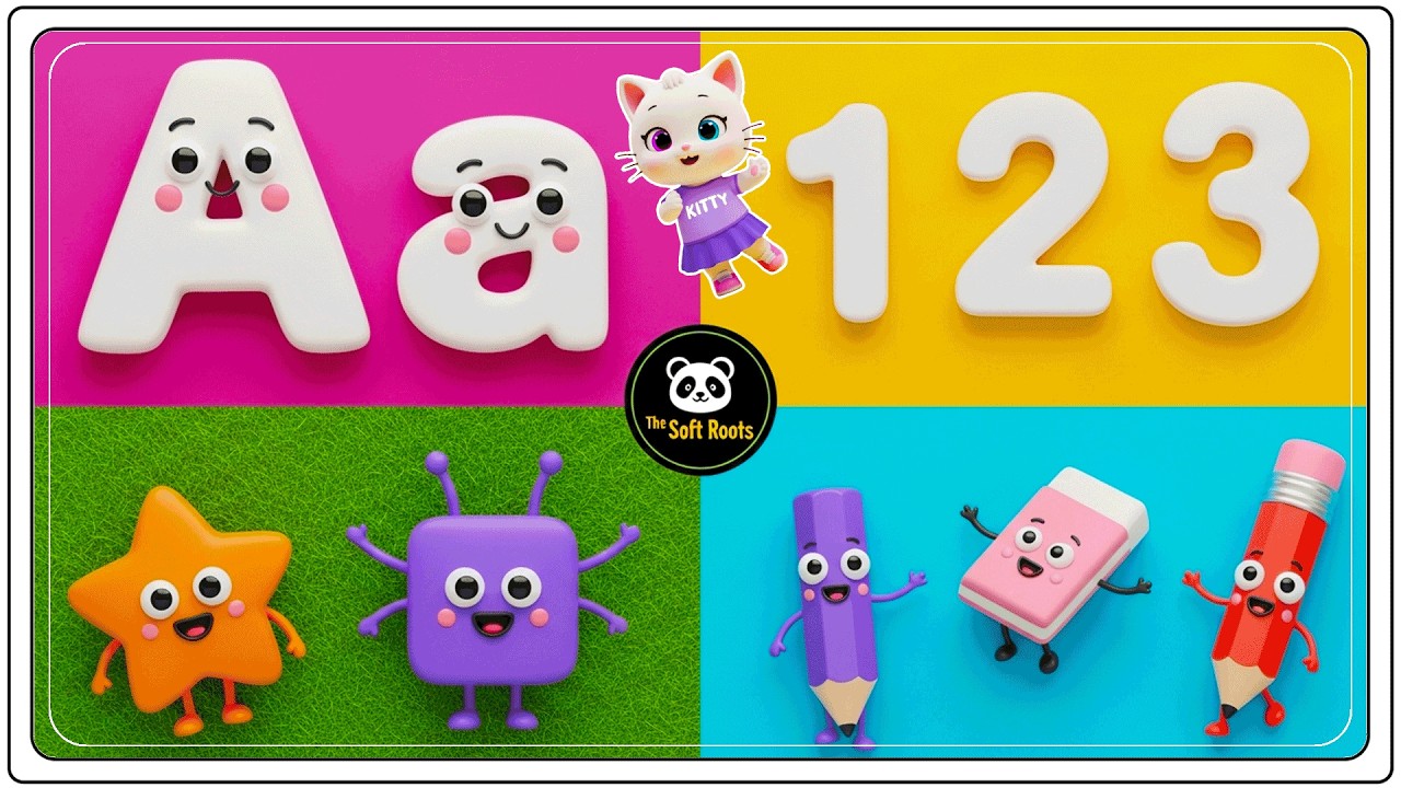 Preschool Learning activities for 3 year olds at home | Learn ABC Phonics Shapes Numbers Colors 🌈