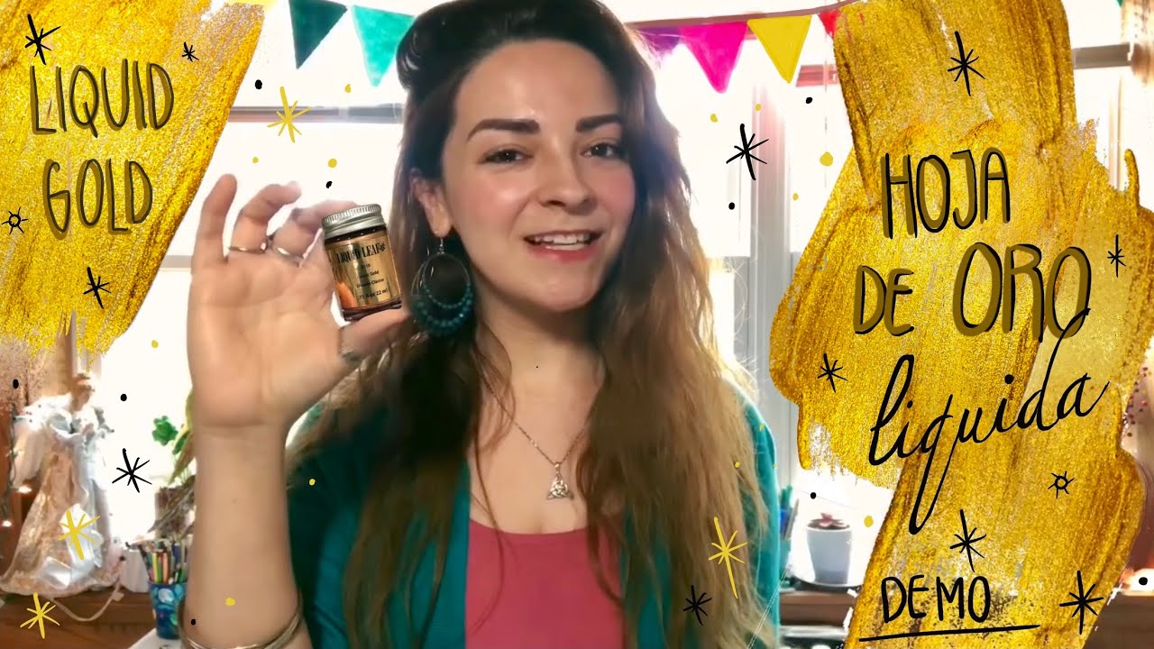 Mira como pinto con hoja de oro líquida de Plaid! Super brillosa y hermosa! ✨
