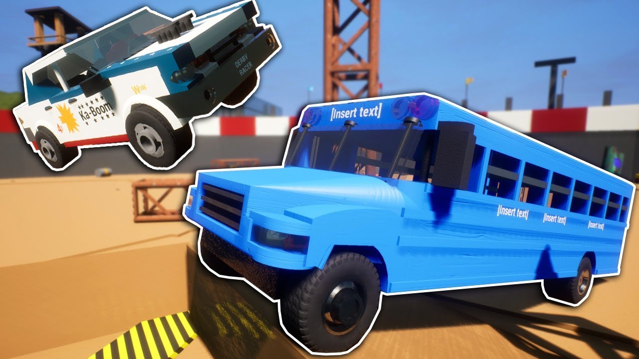 We Crashed Buses and Lawnmowers in this Insane Demo Derby in Brick Rigs Multiplayer!