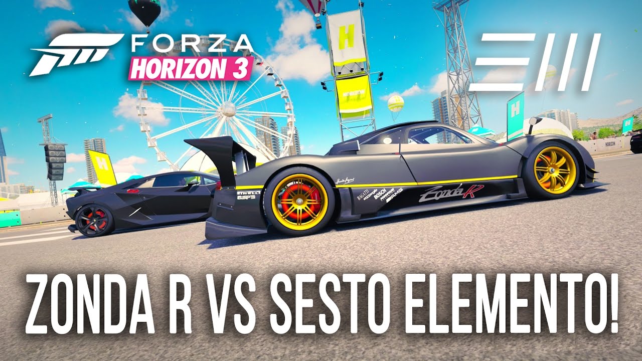 Forza Horizon 3 - ZONDA R vs SESTO ELEMENTO - Hot Lap Battle!