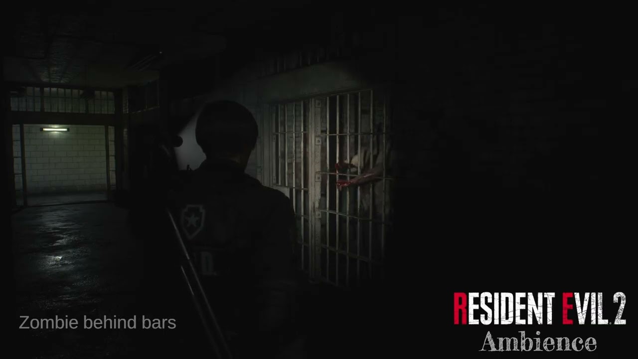 Resident Evil 2 Ambience | Zombie behind bars