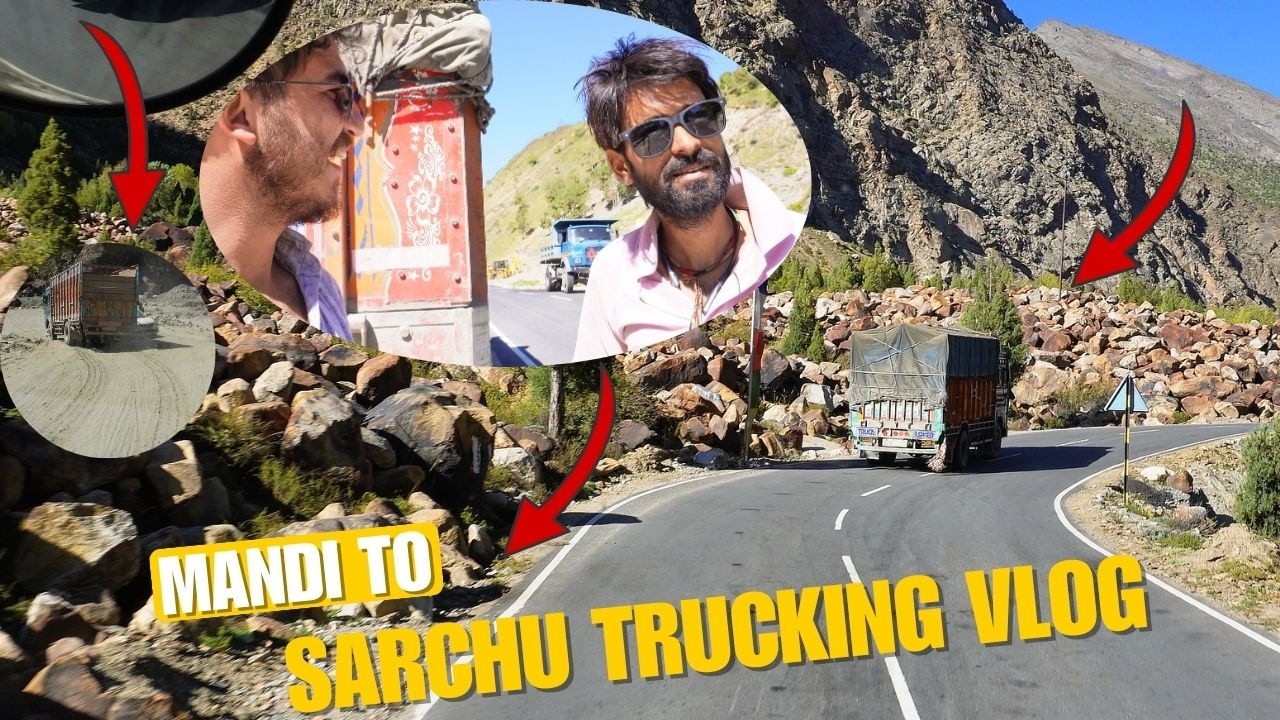 Maut Ka Safar! 😱 Mandi To Sarchu Dangerous Road Trucking Vlog | Heavy Load & Steep Curves 🚛⛰️