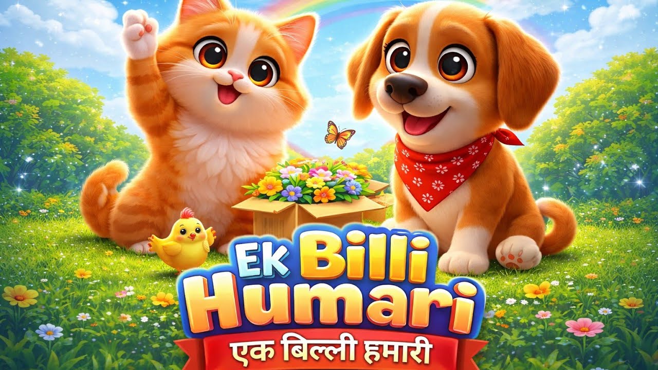 Ek Billi Humari | एक बिल्ली हमारी  | Hindi Nursery Rhymes  | Most Viewed Video | KindBee Rhymes