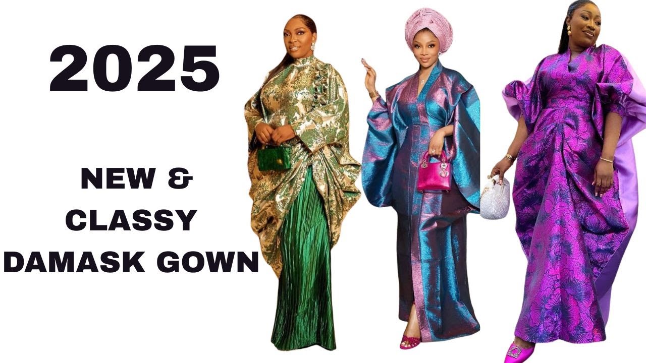 🔥2025 Latest Damask Dress Styles for Ladies | Stunning & Elegant African Fashion Trends