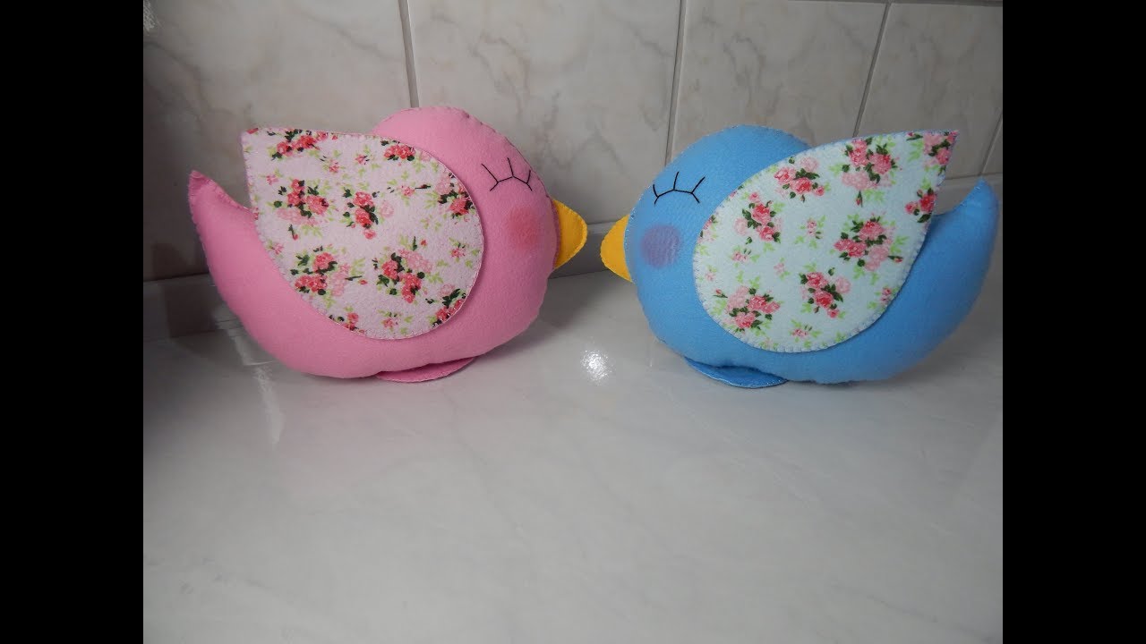 DIY - Passarinho em feltro/ Chá de Revelação