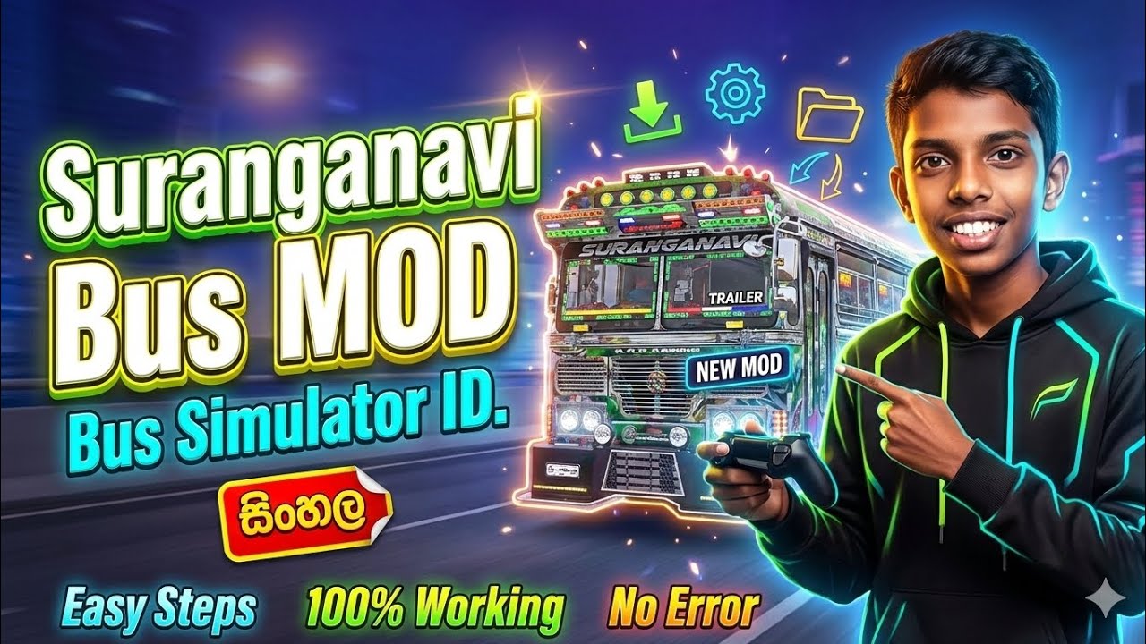 How to add Suranganavi Bus mod for Bus Simulator indonesia [ #sinhala​ ]