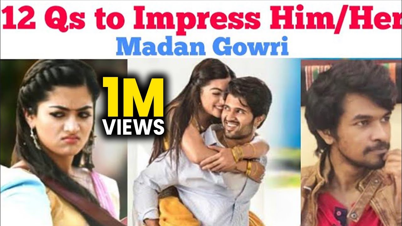 12 QUESTIONS TO IMPRESS HER?! 🤩 | Tamil | Madan Gowri | MG