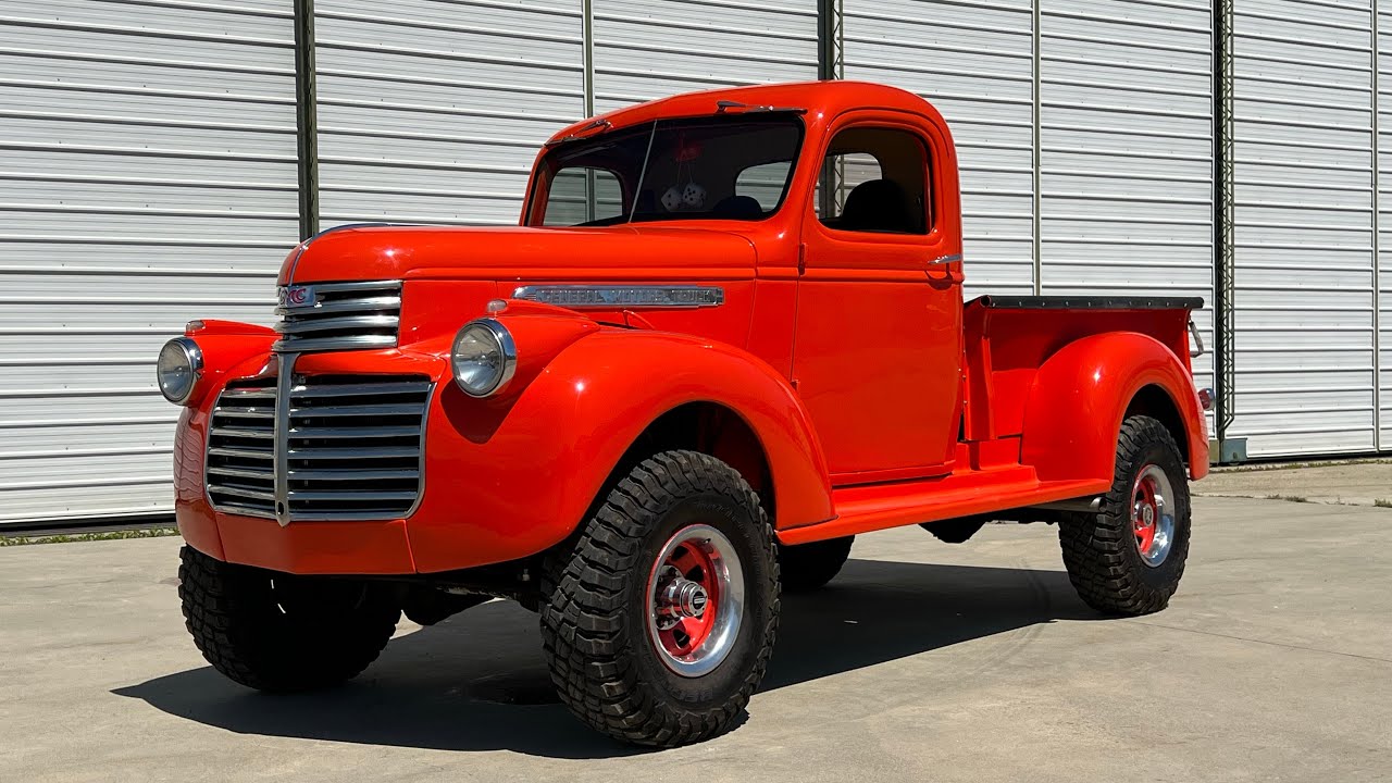 1942 GMC 4x4 Pickup Truck in Hugger Orange