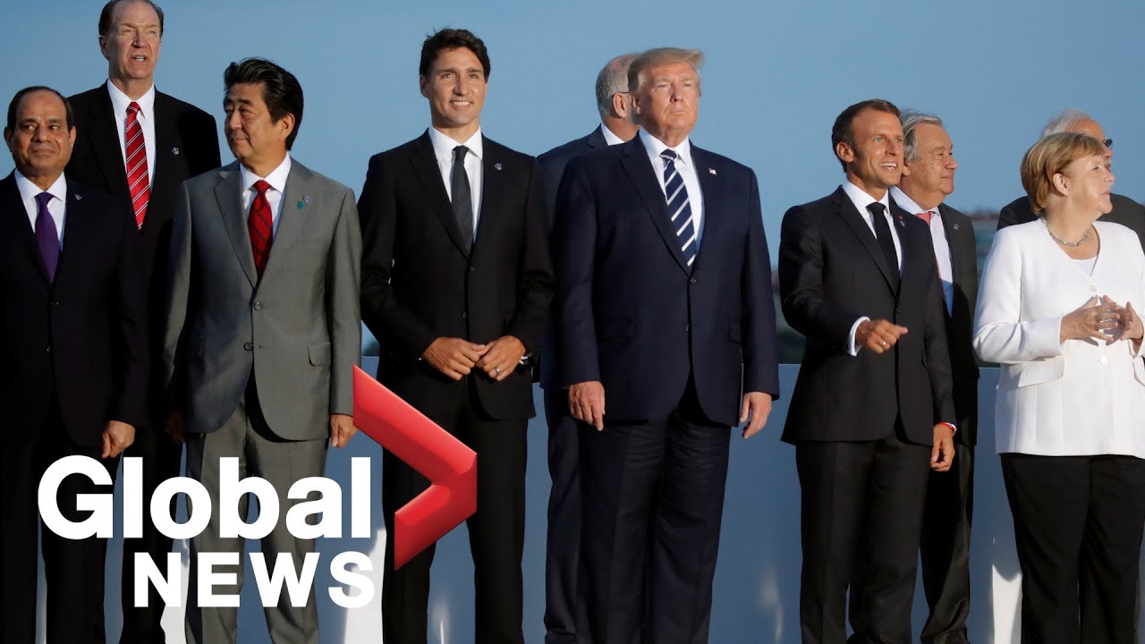 G7 summit: World leaders pose for 