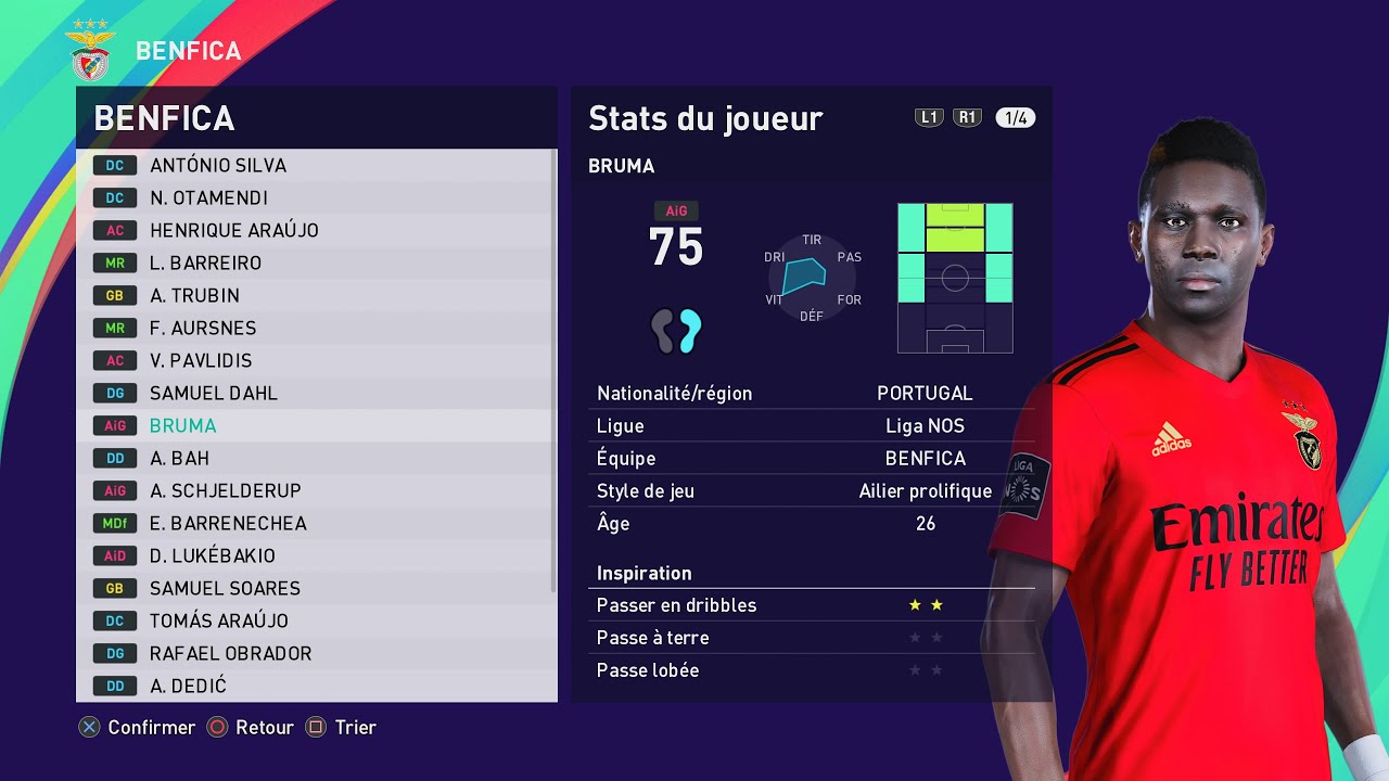 [PES 2021] BENFICA players - season 2025/2026