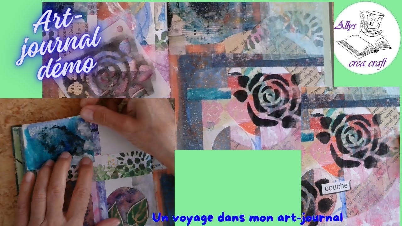 Un voyage dans mon art journal - 10 .. Une superposition de collages