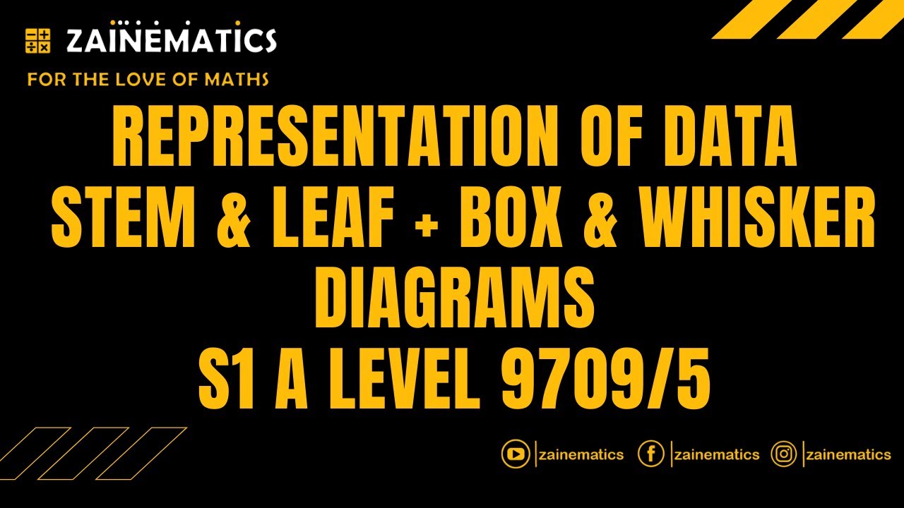 S1 REPRESENTATION OF DATA (STEM & LEAF + BOX & WHISKER DIAGRAMS) ALEVELS MATHS 9709