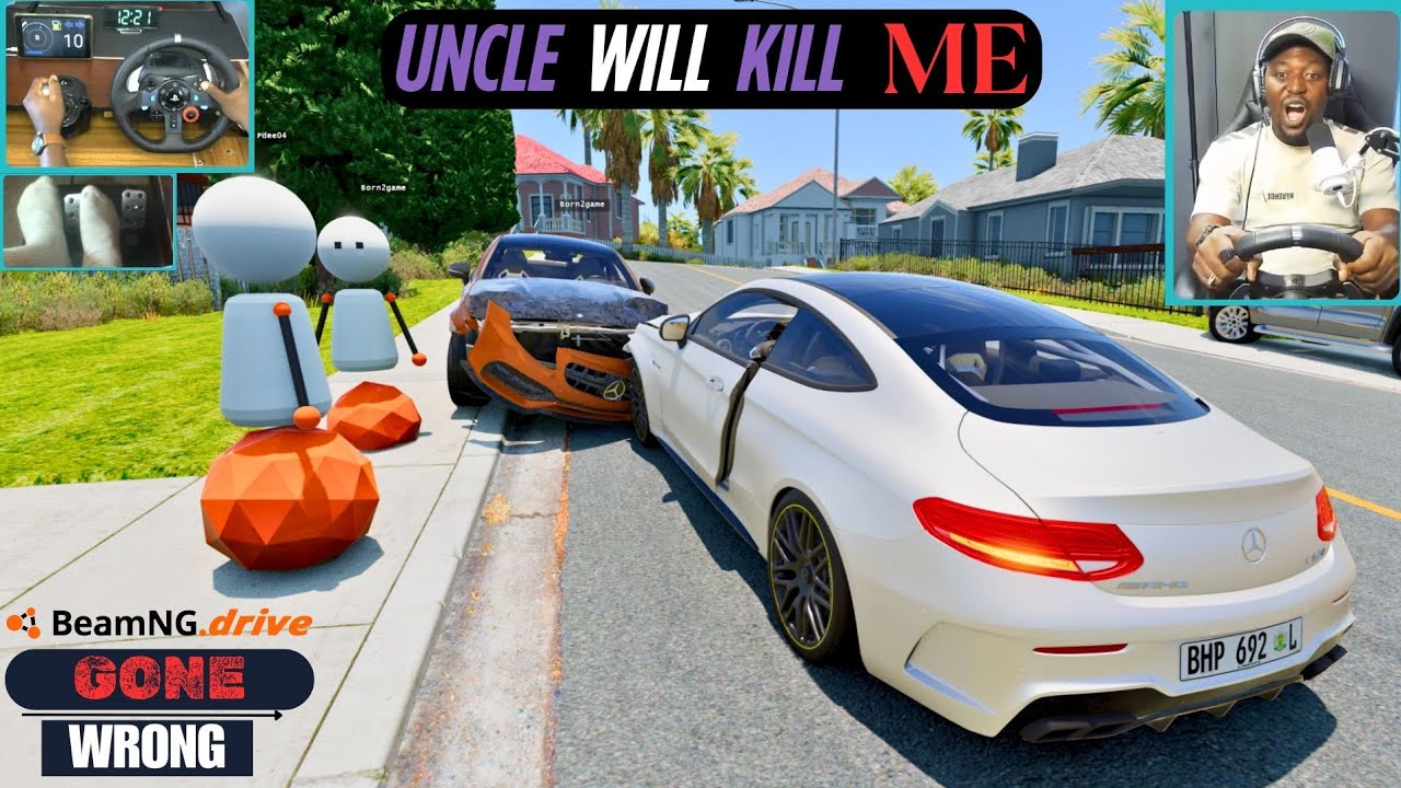 I Borrowed My Uncle’s Mercedes C63s… and Crashed It! 😭 | Beam NG Realistic Story