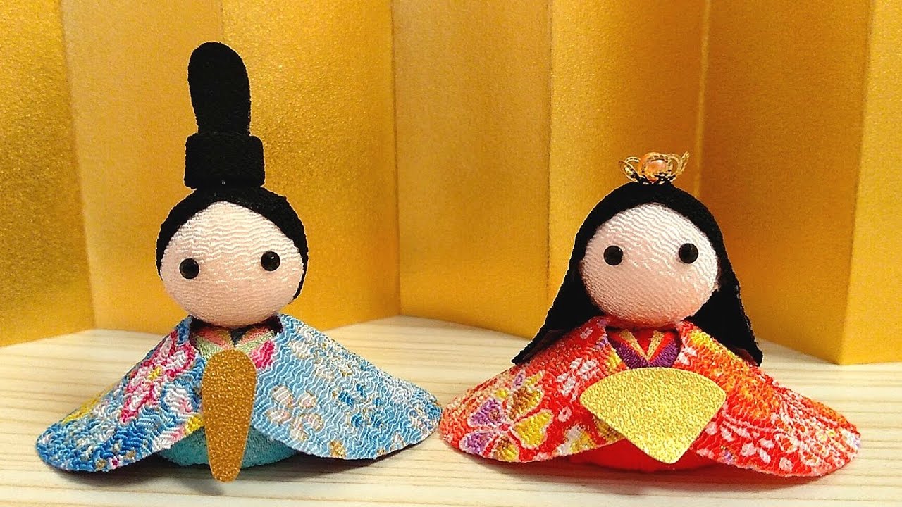 【縫わずにできる】🎎雛人形の作り方🎎【切って貼るだけ】つまみ細工を使わずに簡単カワイイおひなさま