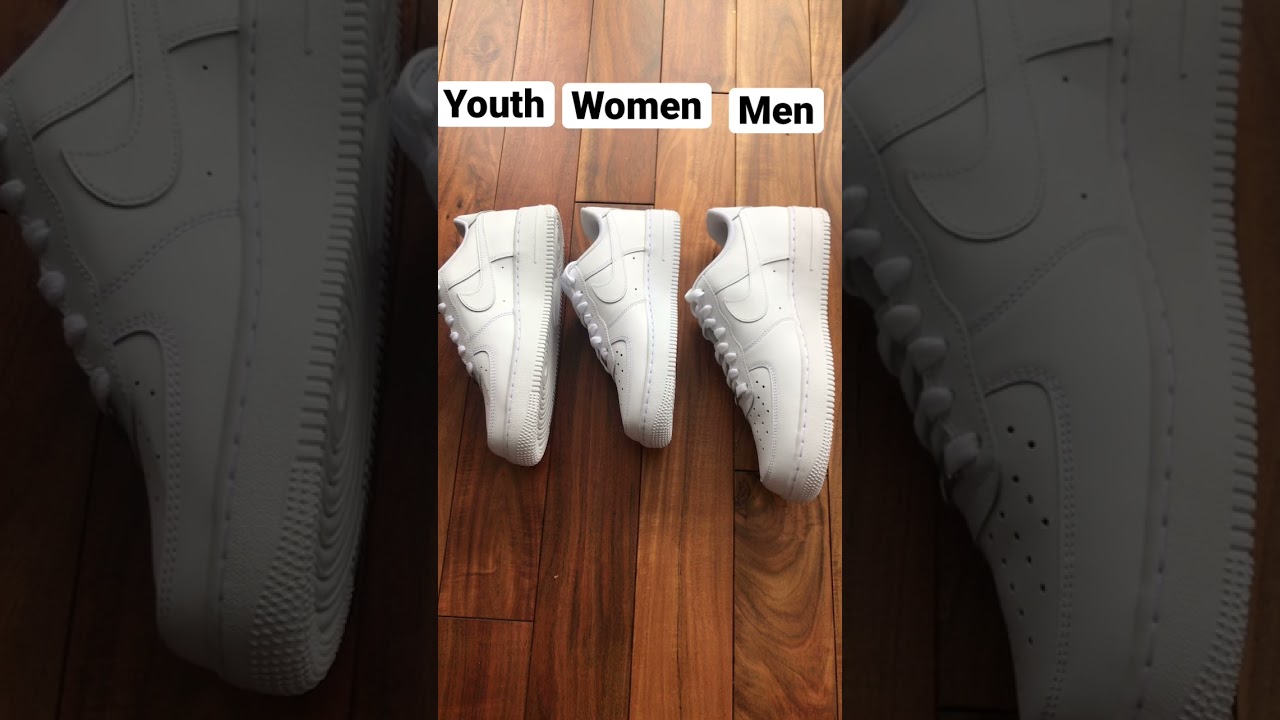 Nike Air Force 1 Youth&rsquo;s vs Women&rsquo;s vs Men&rsquo;s size