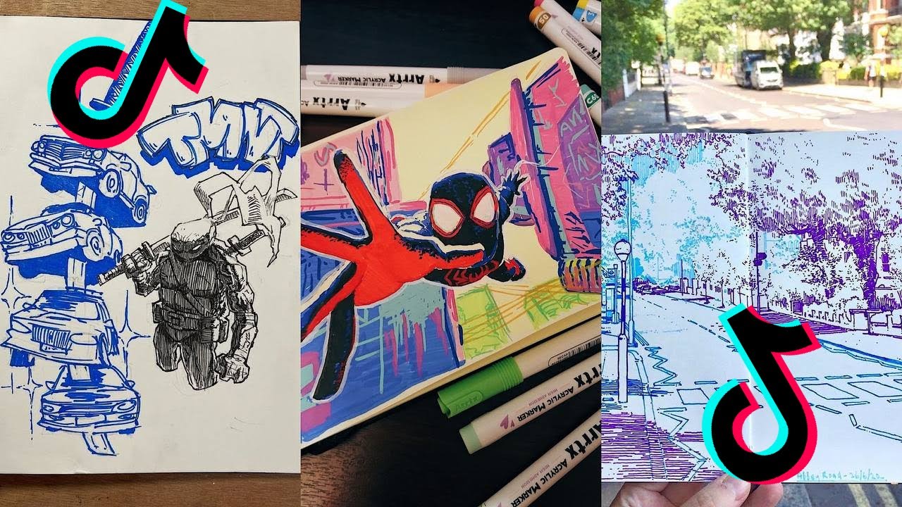 ART SKETCHBOOK 📖 TIKTOK compilation [NO OUTROS] | Read desc #89