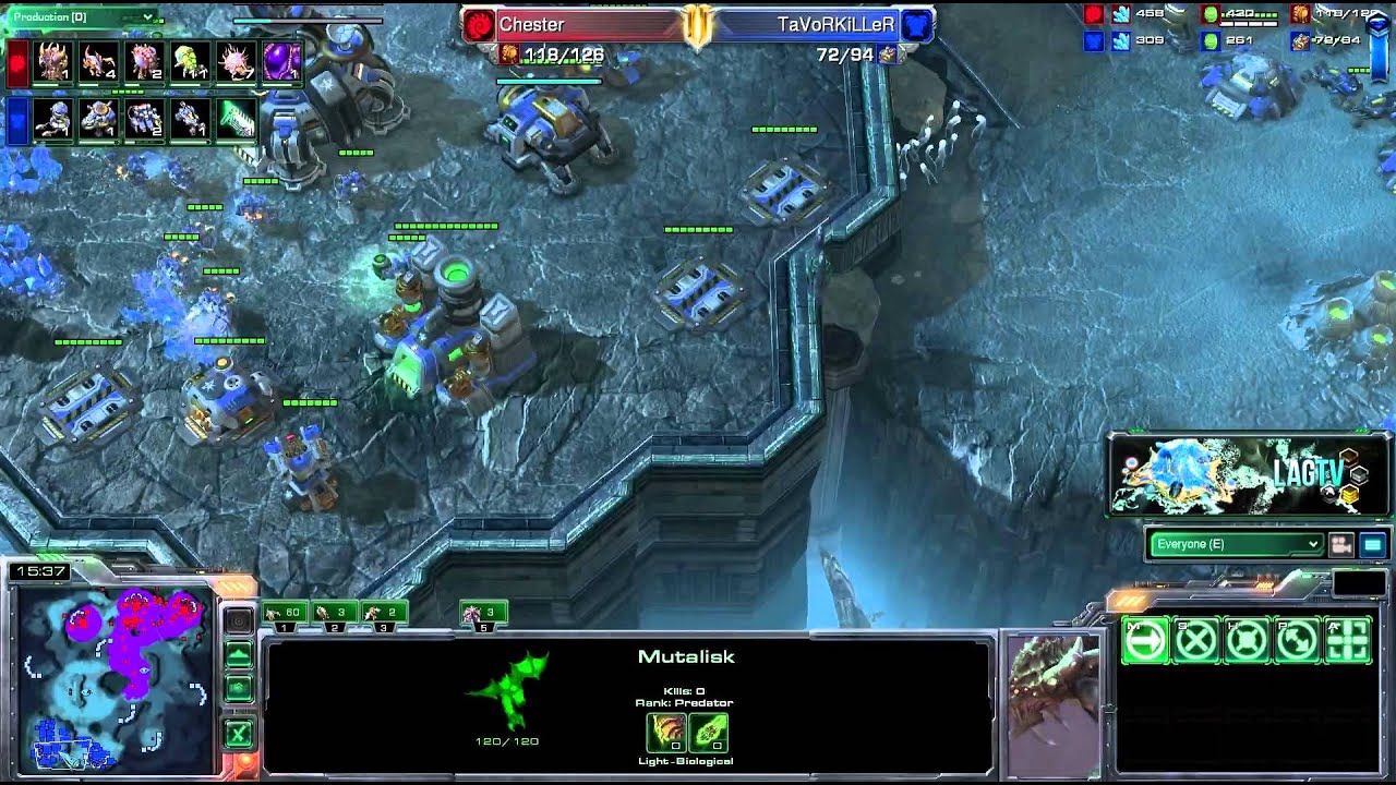 Chester (Z) VS TavoRKiLLeR (T) -- Starcraft 2 [LAGTV]