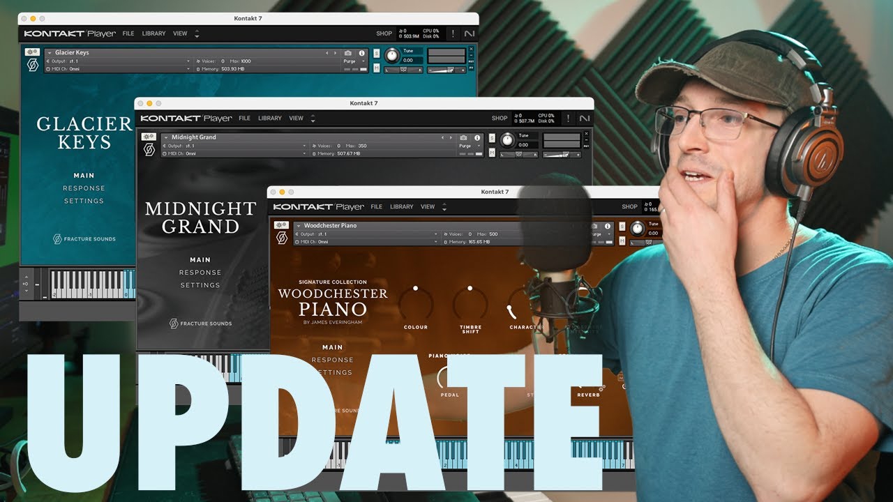New Updates! Glacier Keys, Midnight Grand, Woodchester | Fracture Sounds Piano Sale