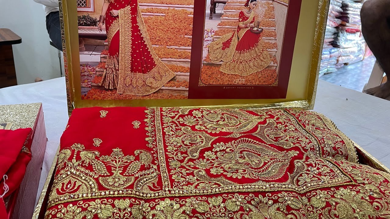 शादी🥰 स्पेशल दुल्हन साड़ी 2025! डायमंड वर्क 