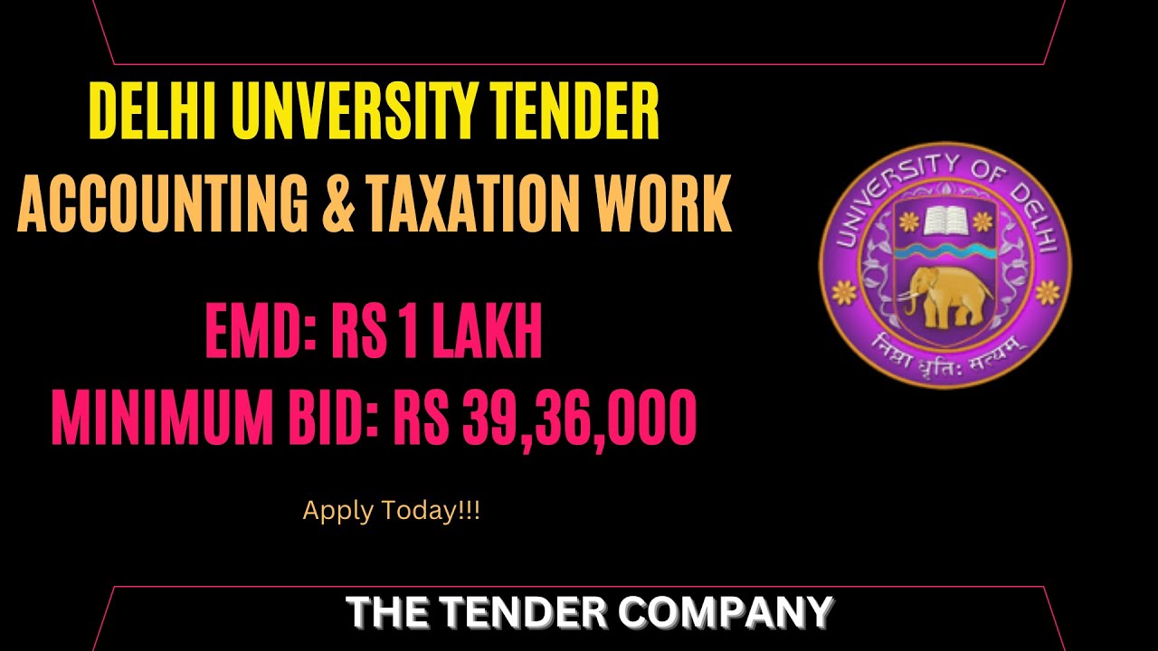 How to Apply for DU's Accounting & Taxation Tender 2024 | Latest Government tender #tender #cafirm