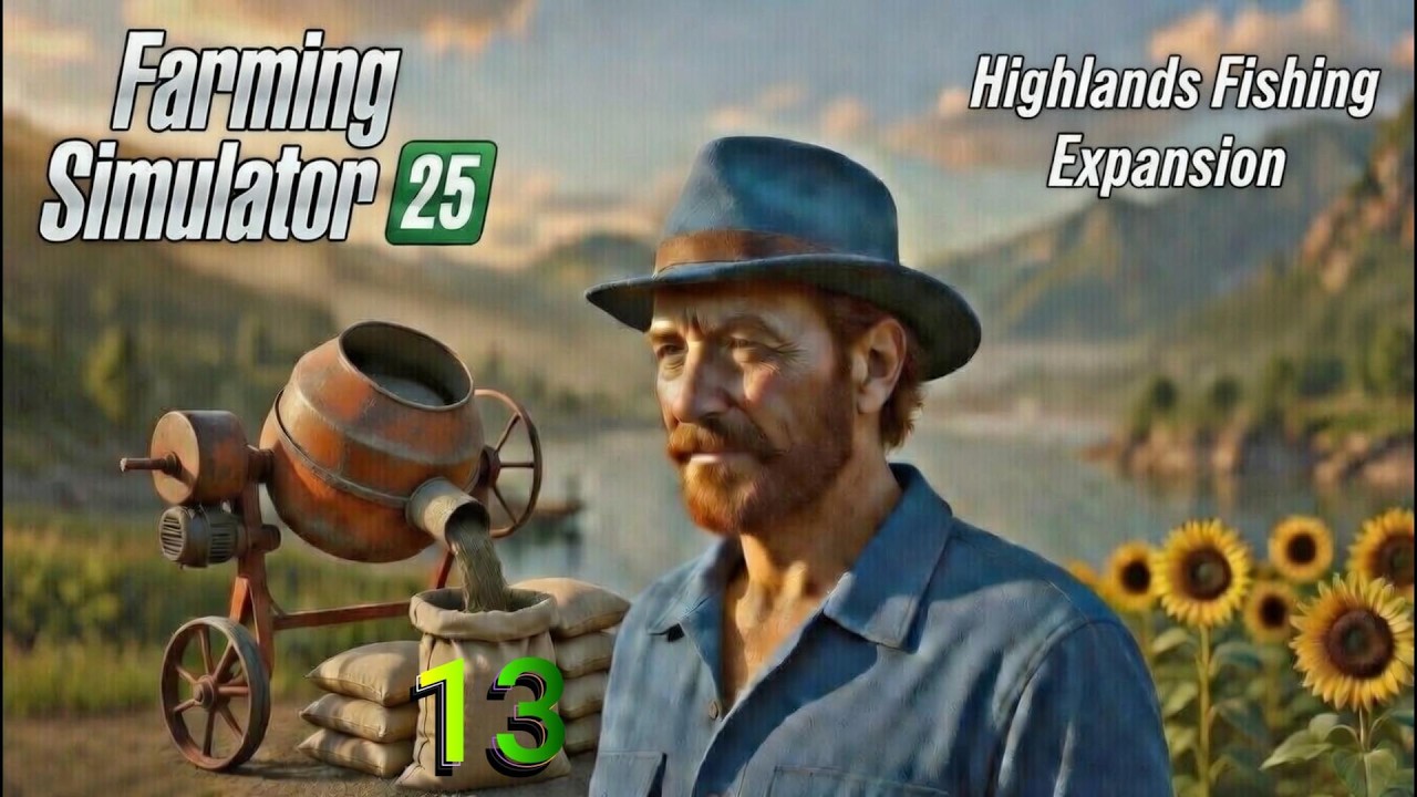 Cement & Sunflowers... - Highlands Fishing Expansion - Farming Simulator 25, Ep. 13.