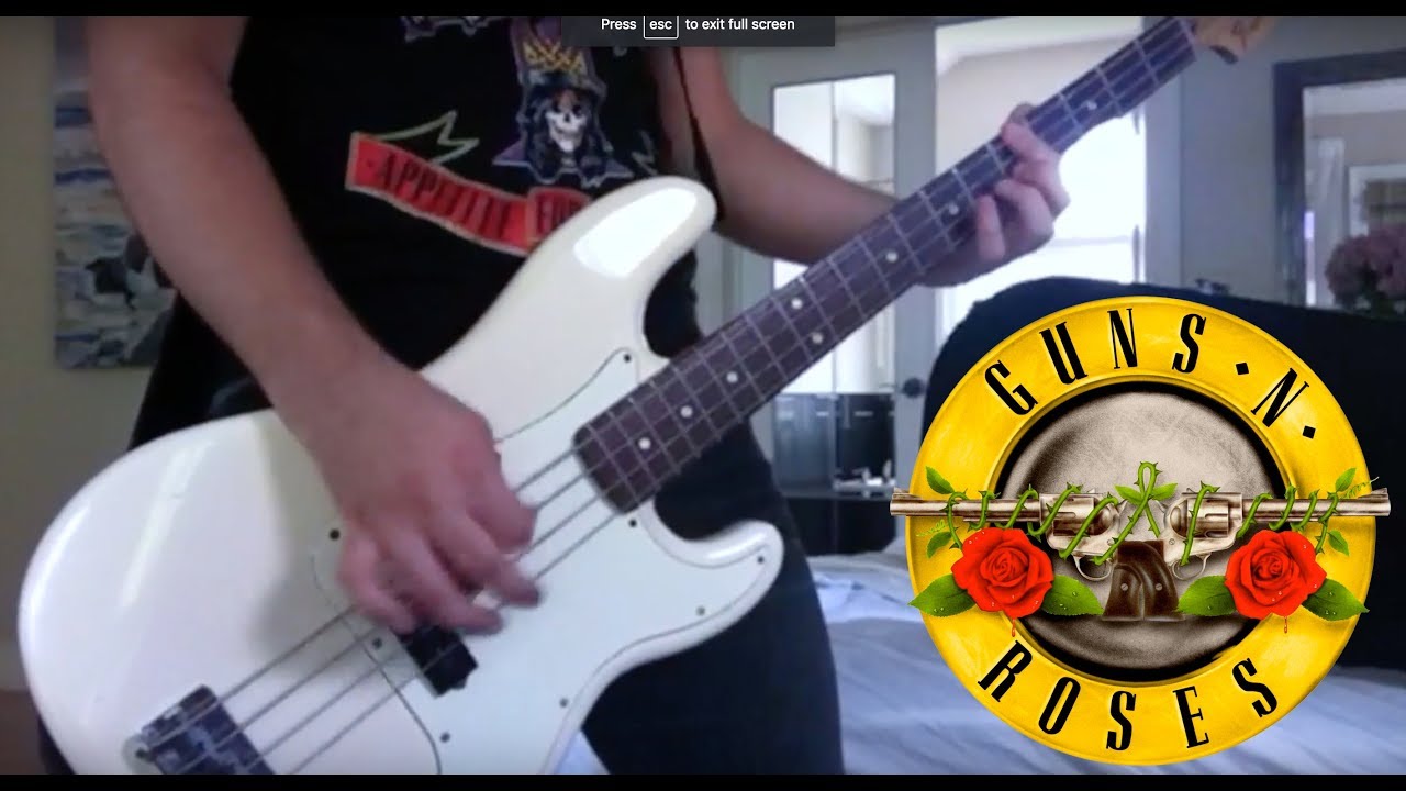 Guns N' Roses - Welcome To The Jungle - Bass Cover w/ SansAmp (HQ)