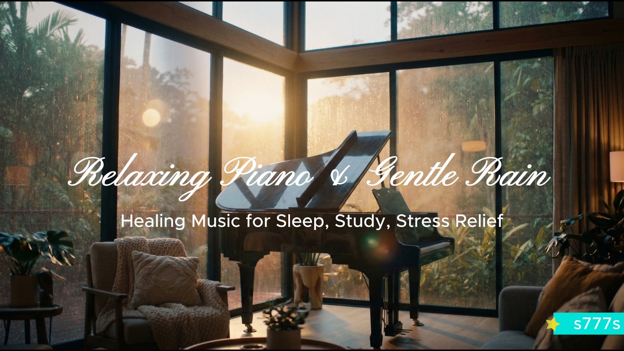 Relaxing Piano &  Rain 🌧️ Healing Music for Sleep, Study, Stress Relief | Cozy Rainy Piano Ambience